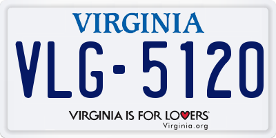 VA license plate VLG5120