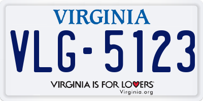 VA license plate VLG5123