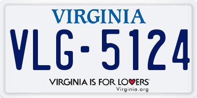 VA license plate VLG5124