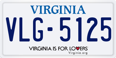 VA license plate VLG5125