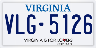 VA license plate VLG5126