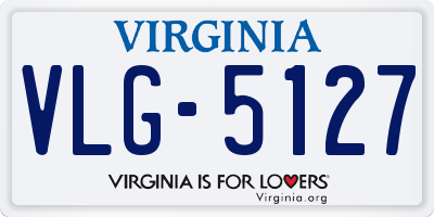VA license plate VLG5127