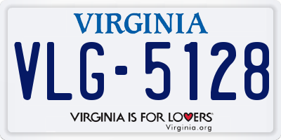 VA license plate VLG5128