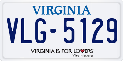 VA license plate VLG5129