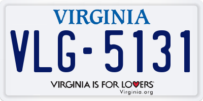 VA license plate VLG5131
