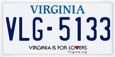 VA license plate VLG5133