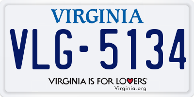 VA license plate VLG5134