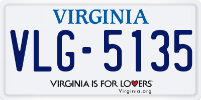 VA license plate VLG5135