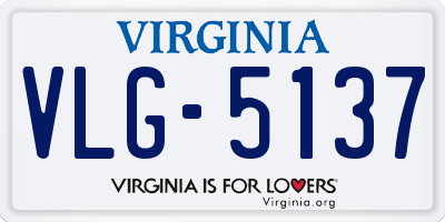 VA license plate VLG5137