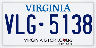 VA license plate VLG5138