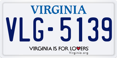 VA license plate VLG5139