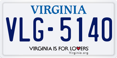 VA license plate VLG5140