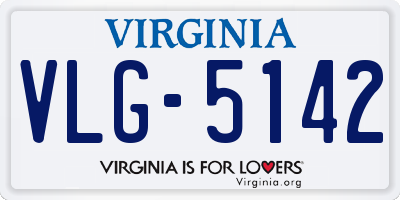 VA license plate VLG5142