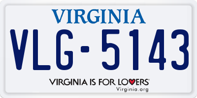 VA license plate VLG5143