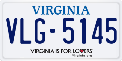 VA license plate VLG5145