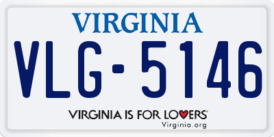 VA license plate VLG5146