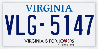 VA license plate VLG5147