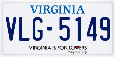 VA license plate VLG5149