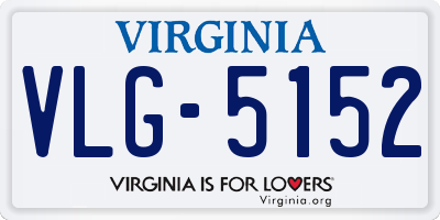 VA license plate VLG5152