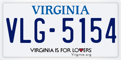 VA license plate VLG5154