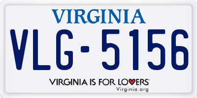 VA license plate VLG5156