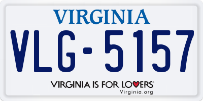 VA license plate VLG5157