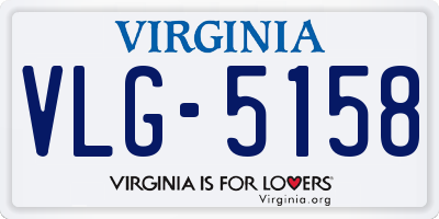 VA license plate VLG5158