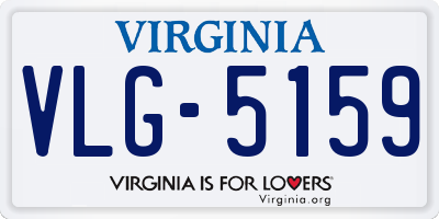 VA license plate VLG5159