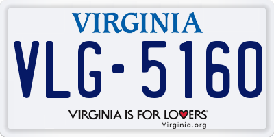 VA license plate VLG5160