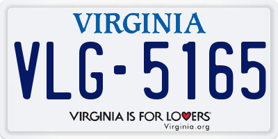 VA license plate VLG5165