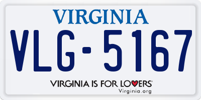 VA license plate VLG5167