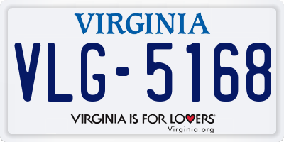 VA license plate VLG5168