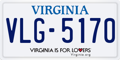 VA license plate VLG5170