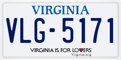 VA license plate VLG5171