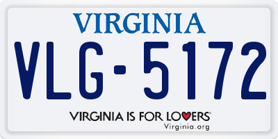 VA license plate VLG5172