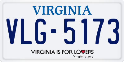 VA license plate VLG5173