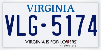 VA license plate VLG5174