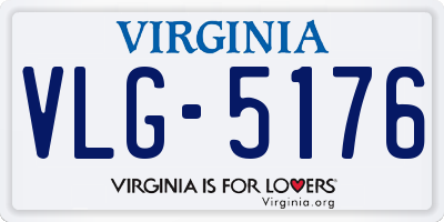 VA license plate VLG5176