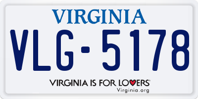 VA license plate VLG5178
