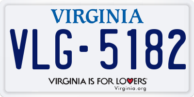 VA license plate VLG5182