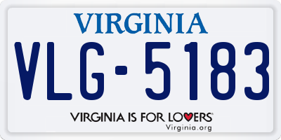VA license plate VLG5183