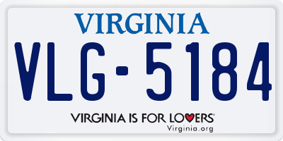 VA license plate VLG5184