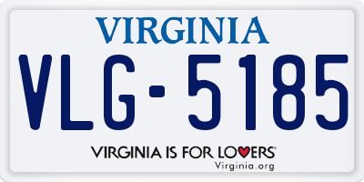 VA license plate VLG5185
