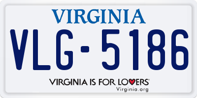 VA license plate VLG5186