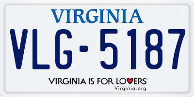 VA license plate VLG5187