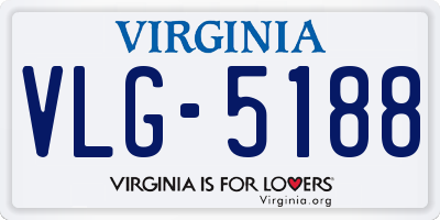 VA license plate VLG5188