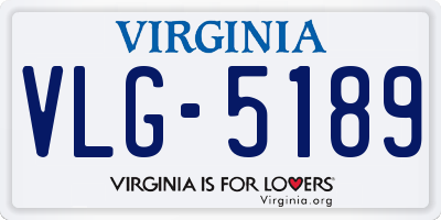 VA license plate VLG5189
