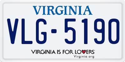 VA license plate VLG5190