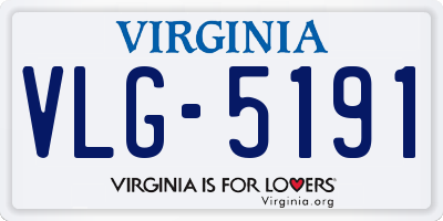 VA license plate VLG5191