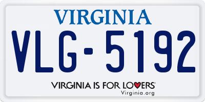 VA license plate VLG5192